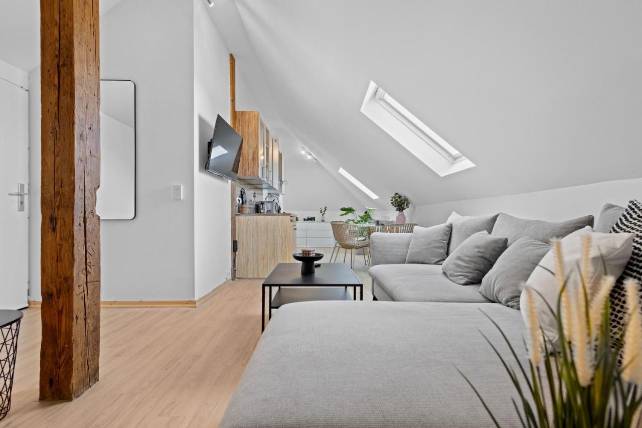 Stilvolle Wohnung: Private Dachterrasse - Zentral 奥格斯堡 外观 照片