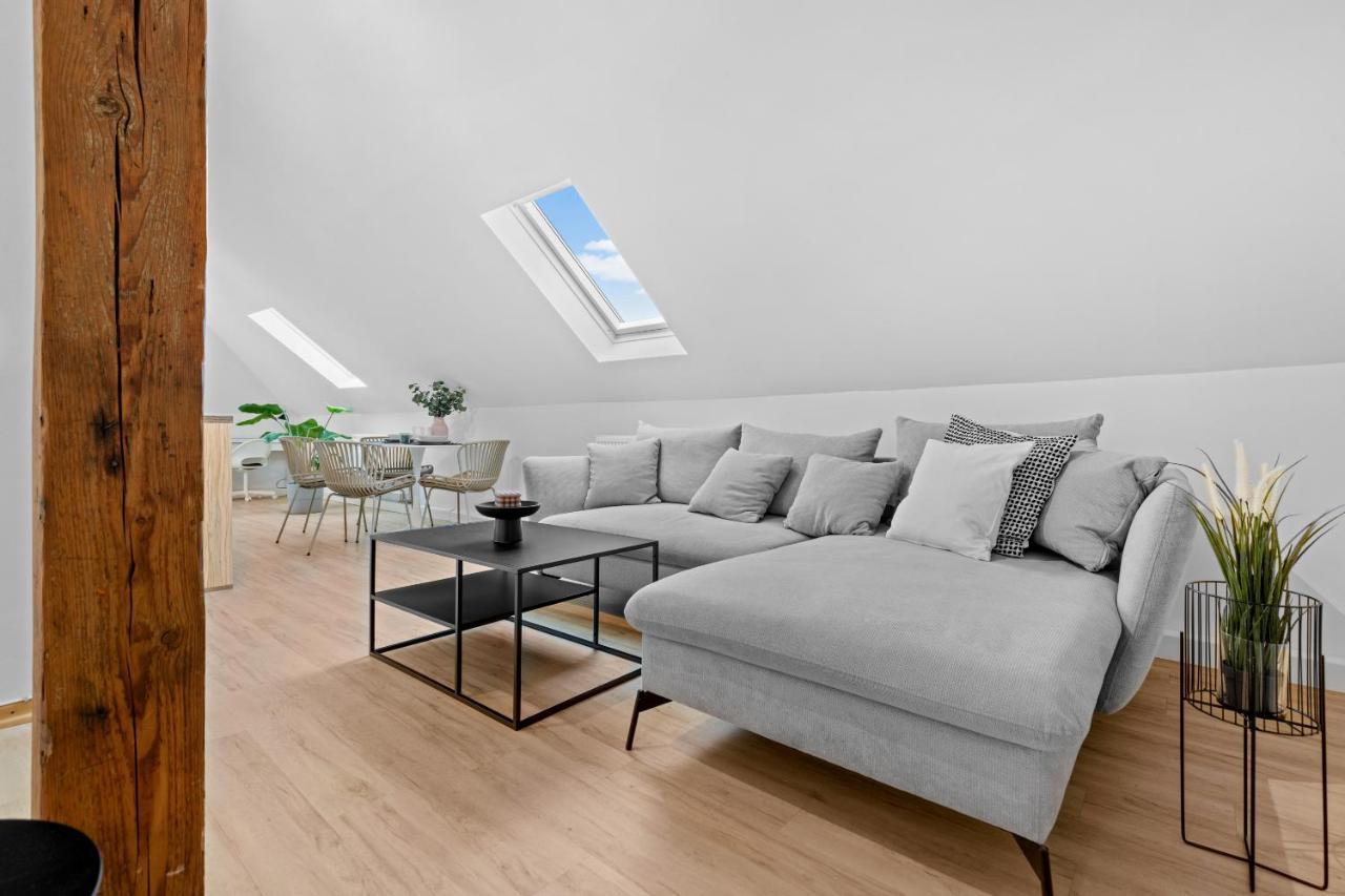 Stilvolle Wohnung: Private Dachterrasse - Zentral 奥格斯堡 外观 照片